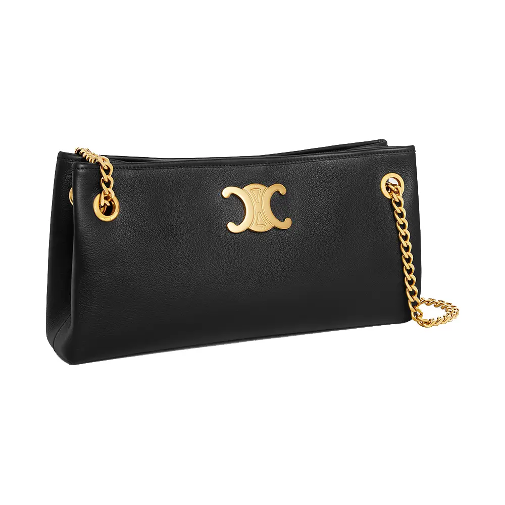 Celine Newspaper Chain Bag Medium Triomphe Soft Supple Calfskin  