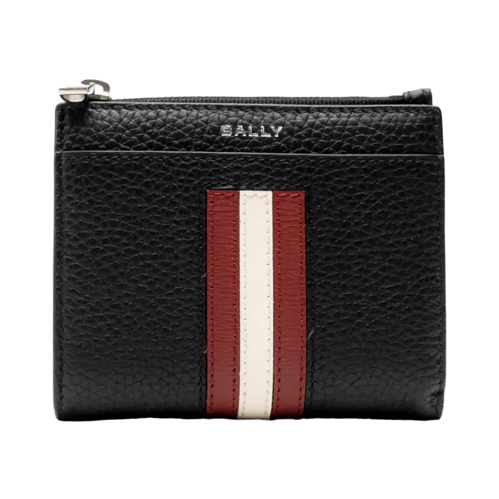 Wallet】BALLY round zipper long wallet leather black Good