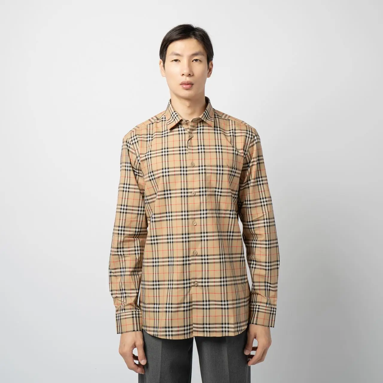 Burberry check shirt best sale