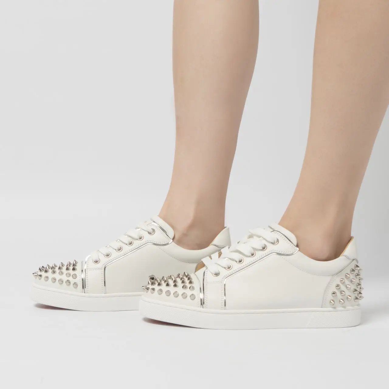 Christian louboutin low top white hotsell