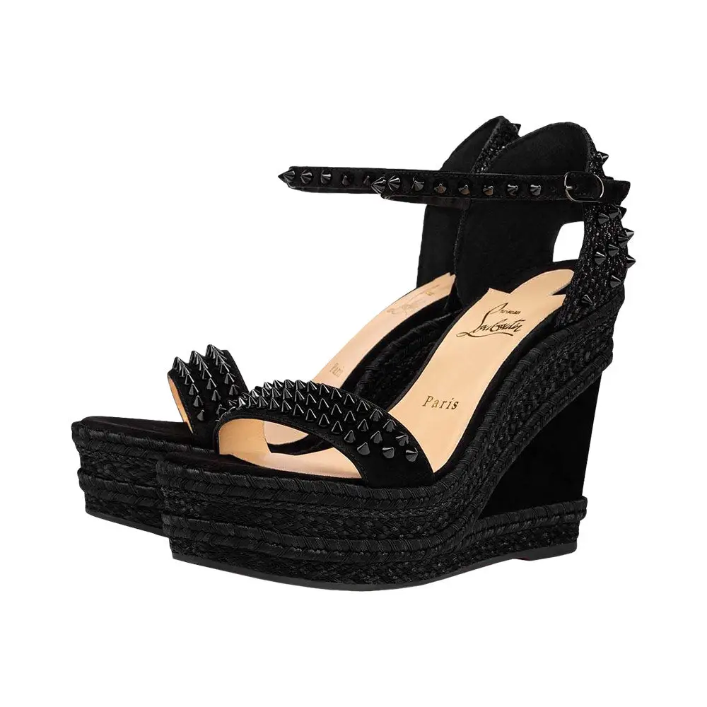 Christian louboutin black wedges hotsell