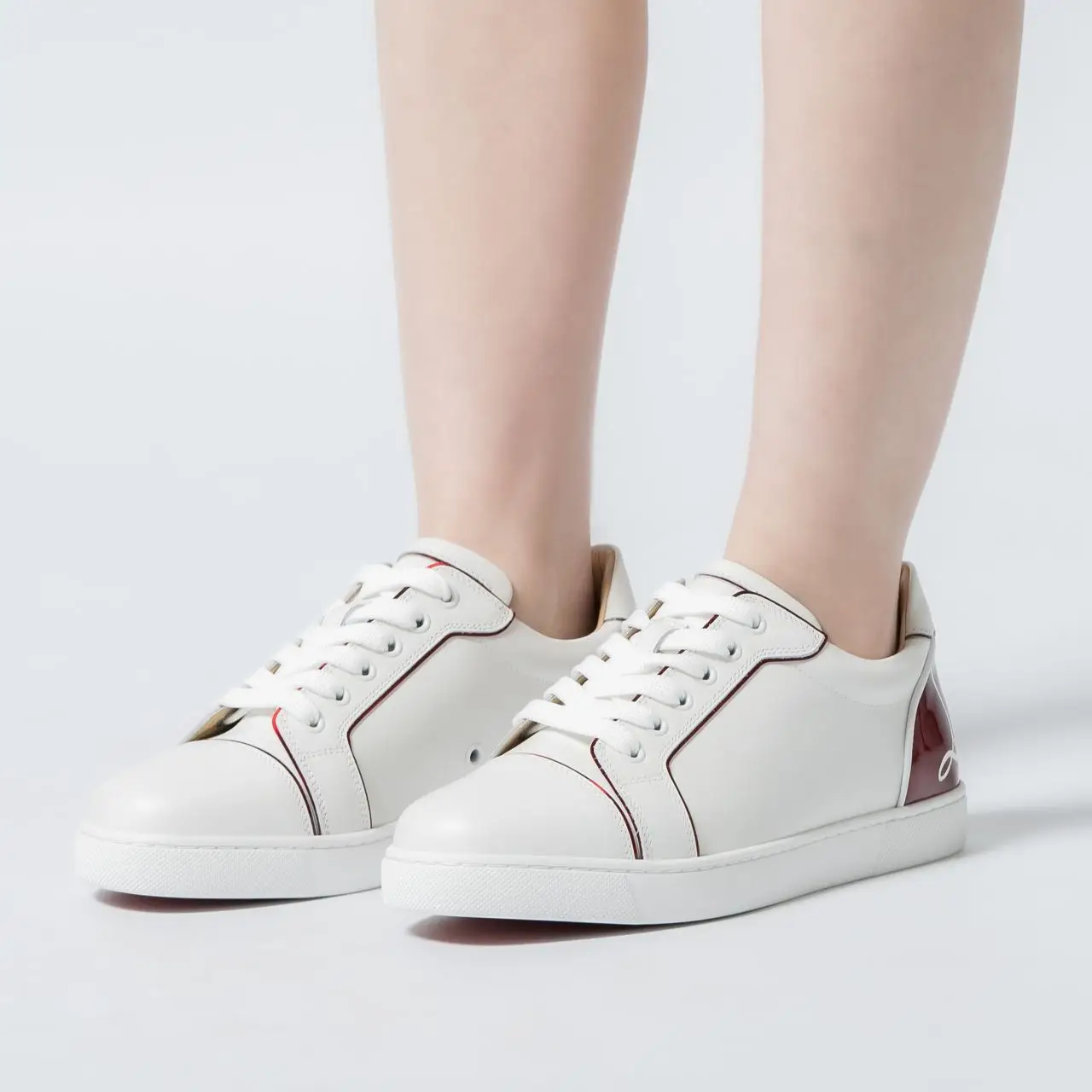 Christian louboutin low top white hotsell