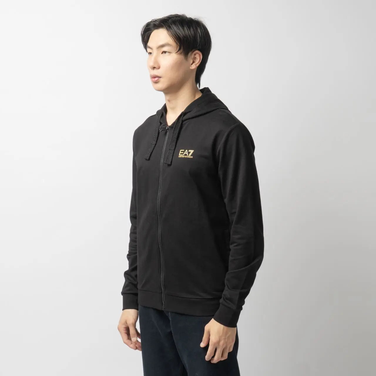 Ea7 black hoodie shop