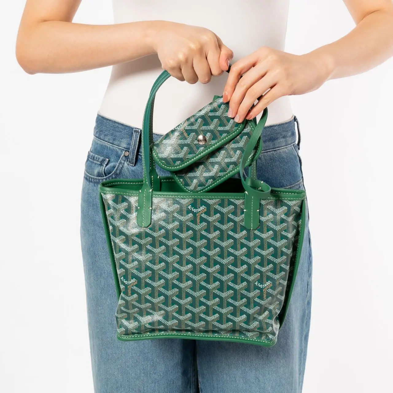 Green goyard purse best sale