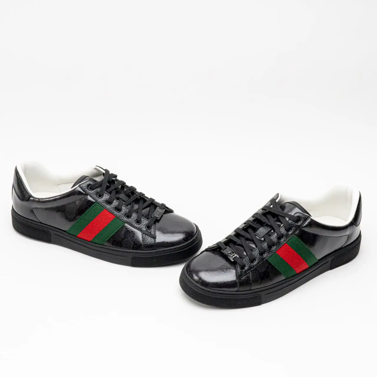 Ace gucci signature sneaker black hot sale