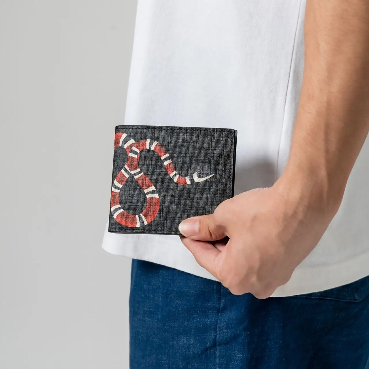 Kingsnake print gg supreme wallet best sale