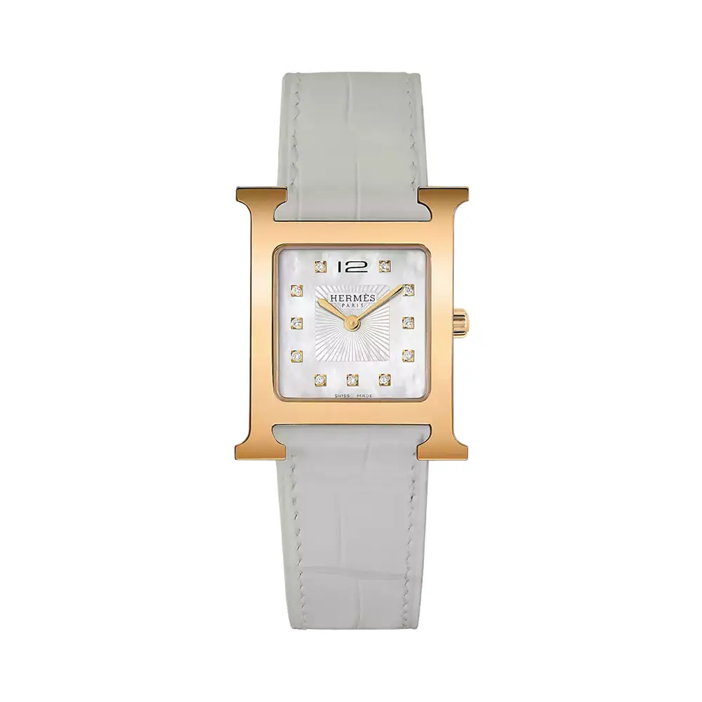 Gold hermes watch best sale