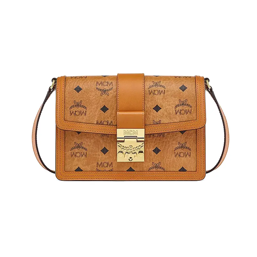 Mcm leather crossbody bag best sale