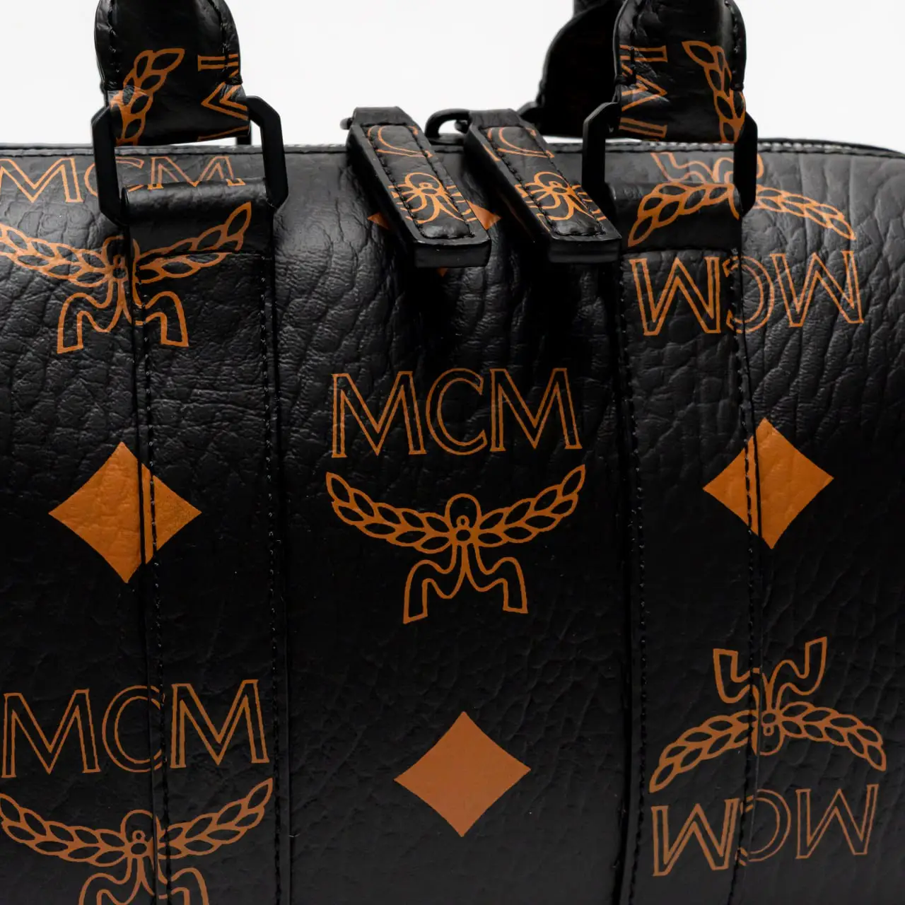 Mcm visetos boston bag best sale