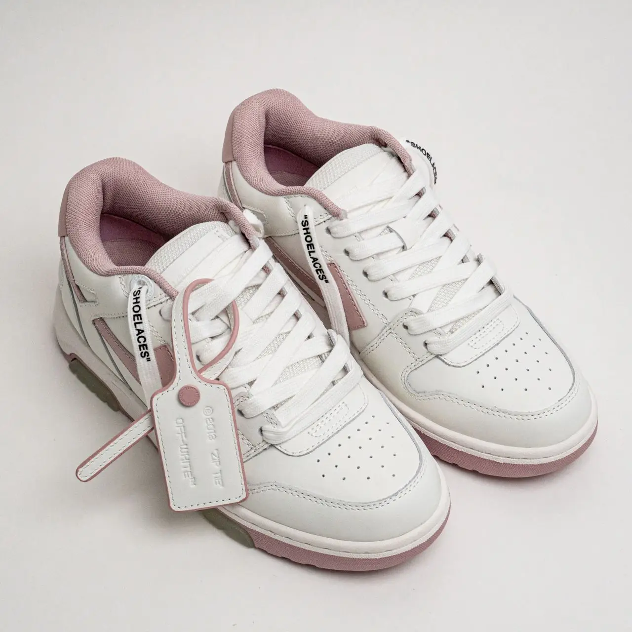 Pink off fashion white ones