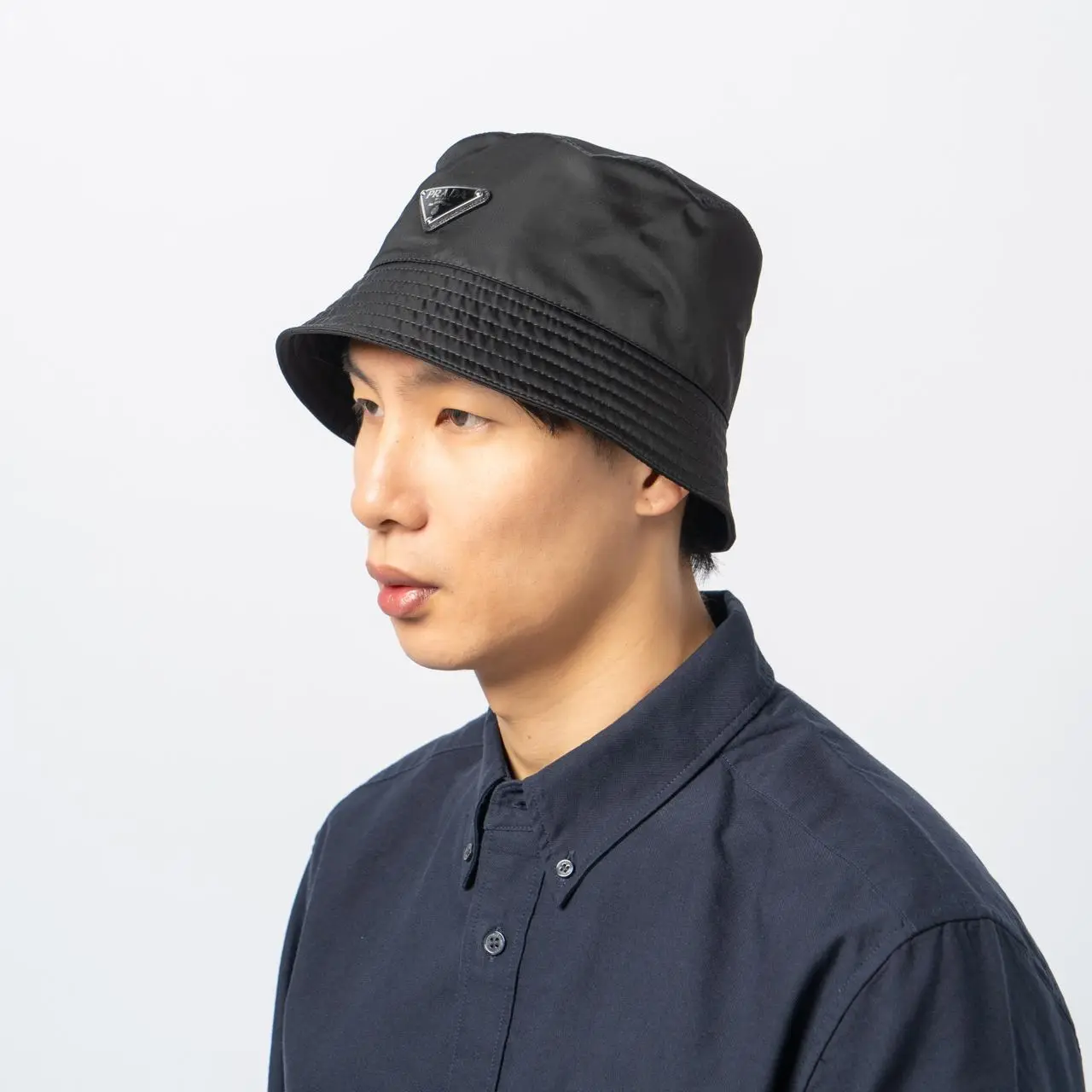プラダ　XXL Re-Nylon バケットハット ブラック Re-Nylon バケットハット | PRADA