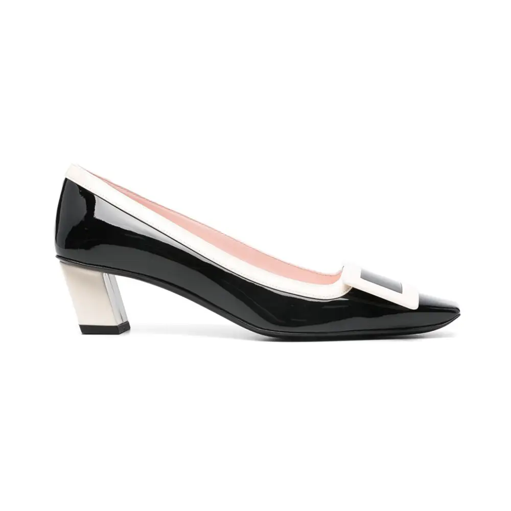 Roger Vivier Belle Vivier 45 Patent Leather Pumps Black