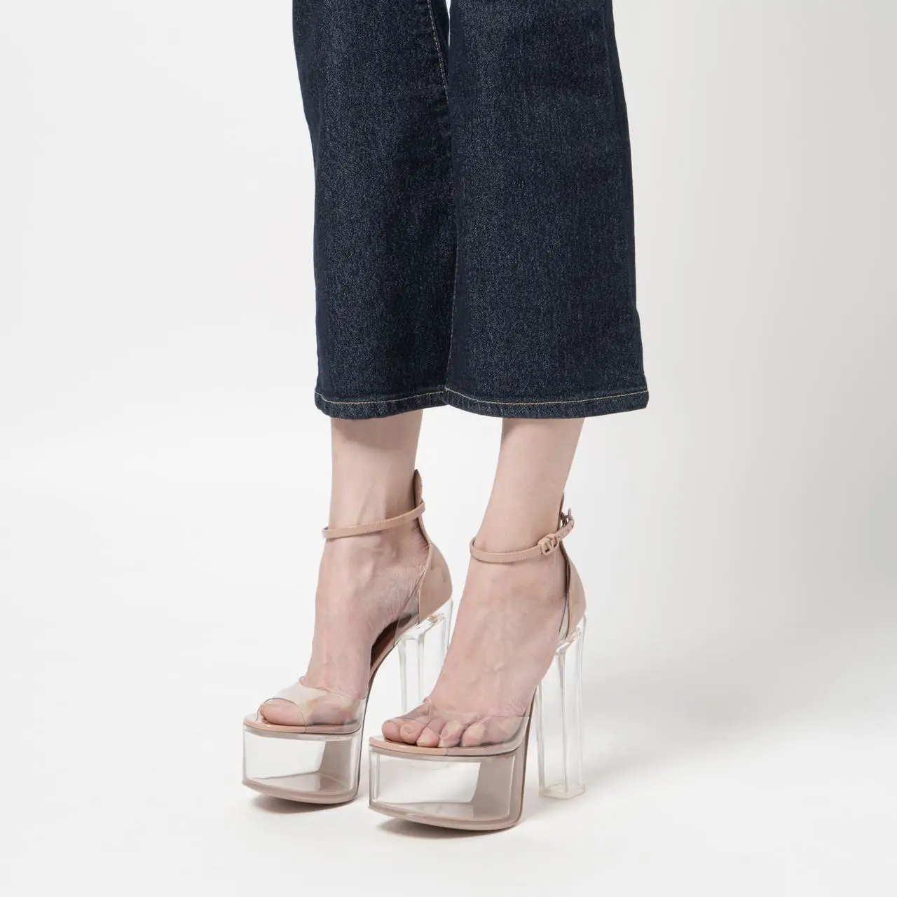 Valentino clear heels sales