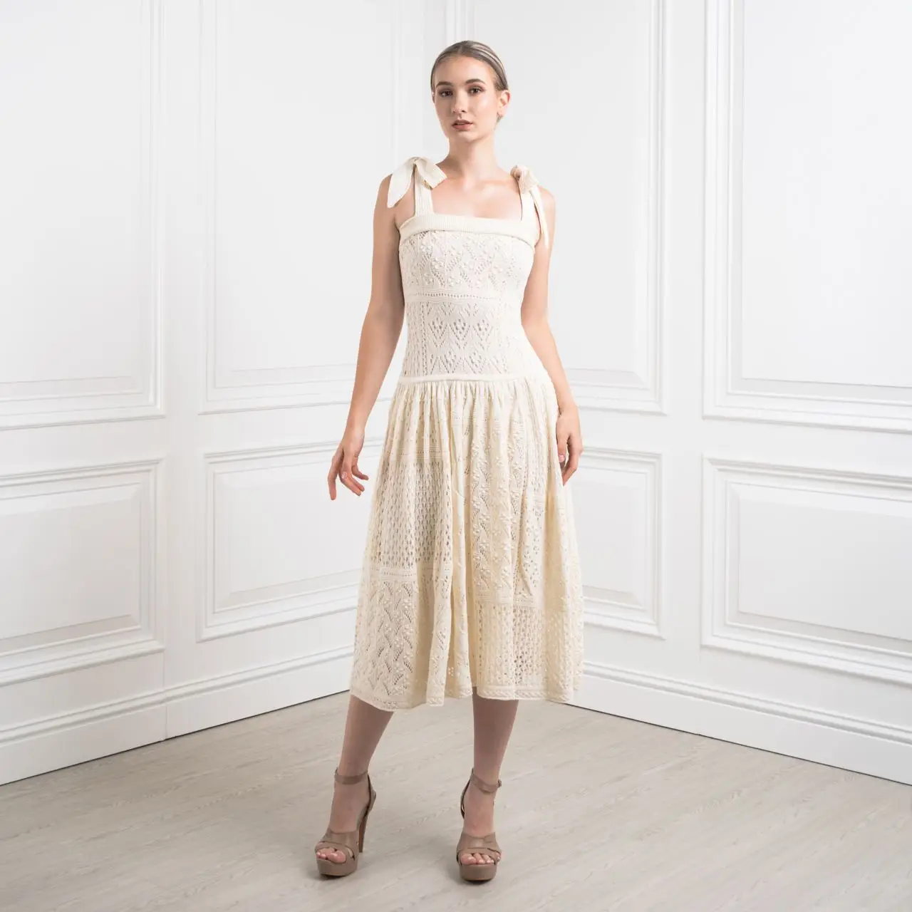 ANDREA&Co. PATCHWORK KNIT DRESS
