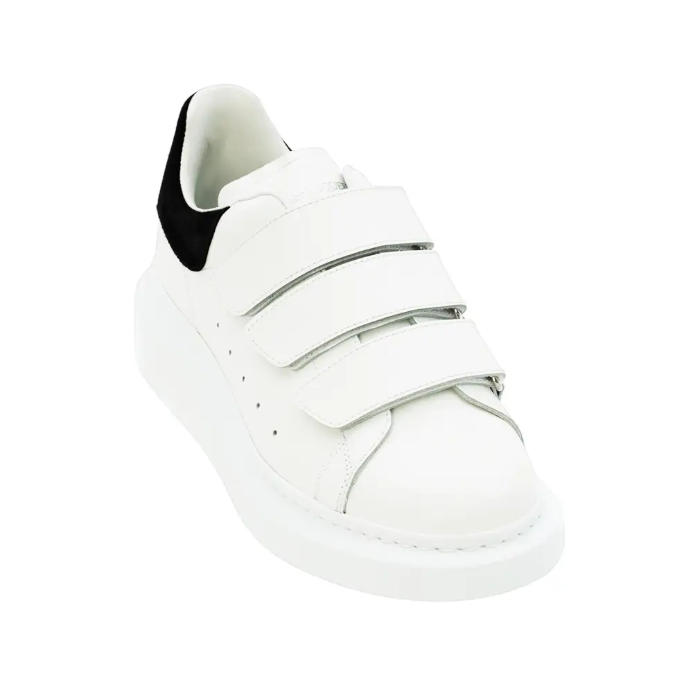 adidas gazelle silver green womens McQueen // White Leather Oversized Sneaker – VSP Consignment main image 0