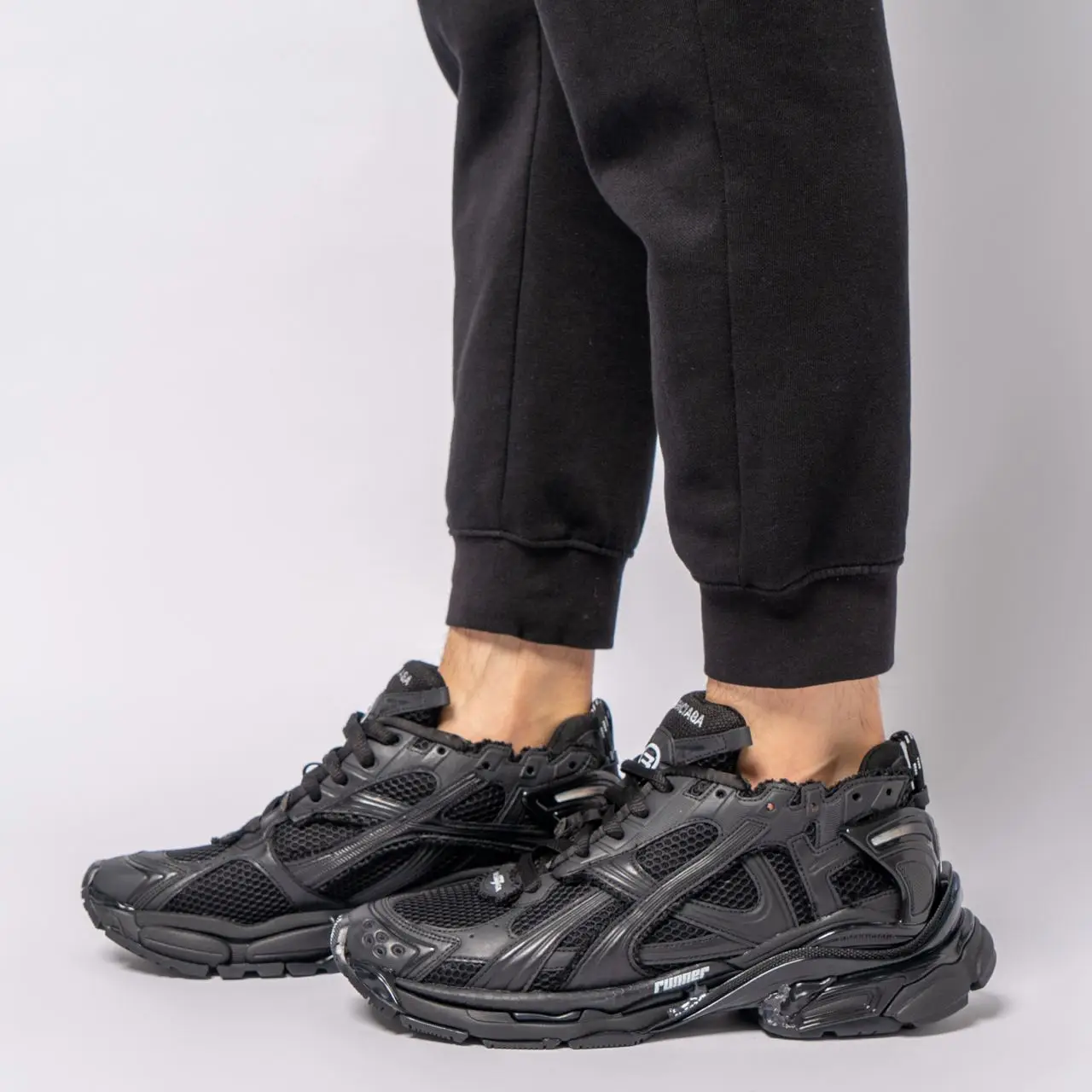 Balenciaga Runner Sneakers Mesh and Nylon Matte Black – voilà.id display picture 1