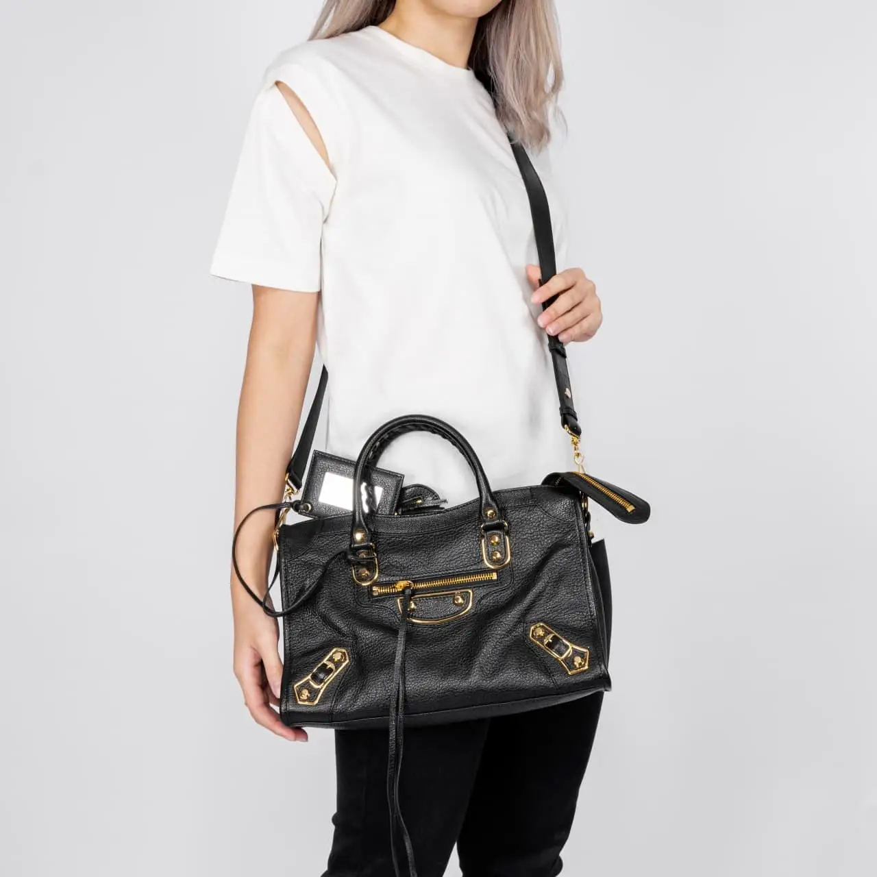 Balenciaga Classic City Metallic Edge Small Black Ghw – voilà.id