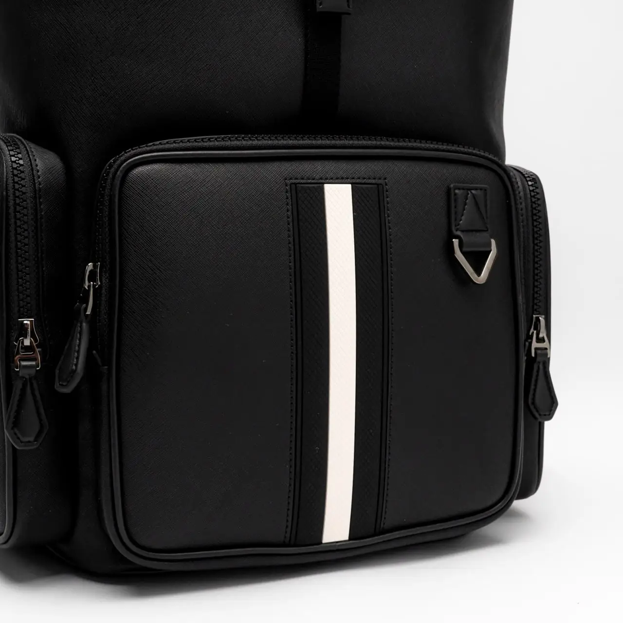 Bally Mythos Maxi Leather Backpack Black White – voilà.id