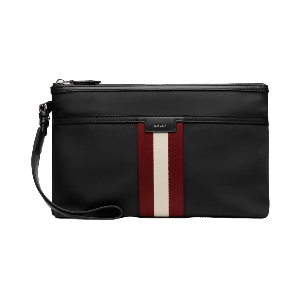 Farfetch Clutch Purse Bally Men Clutch Tas BALLY CODE BLACK NYLON