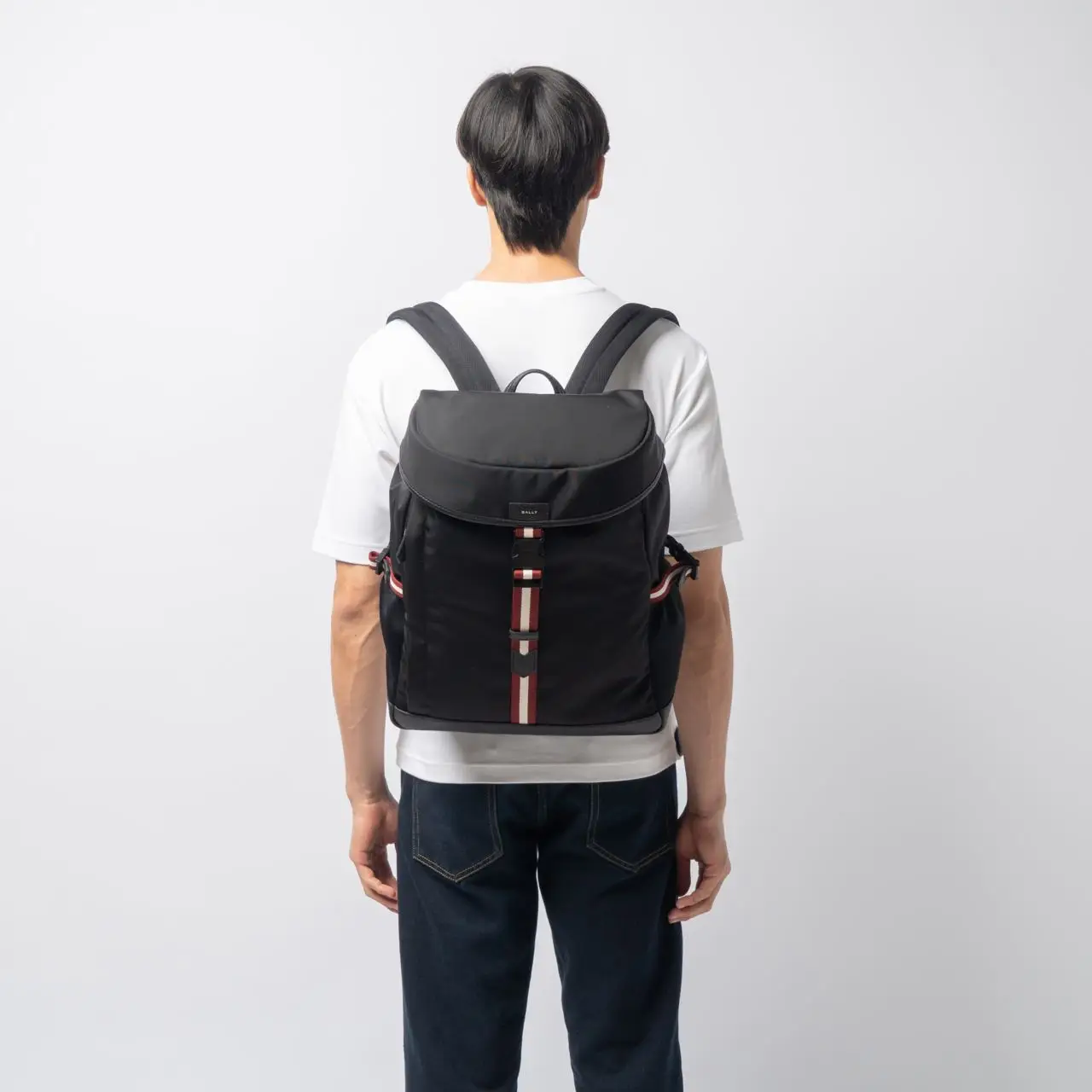 Bally Sport Nylon Backpack Black Red – voilà.id