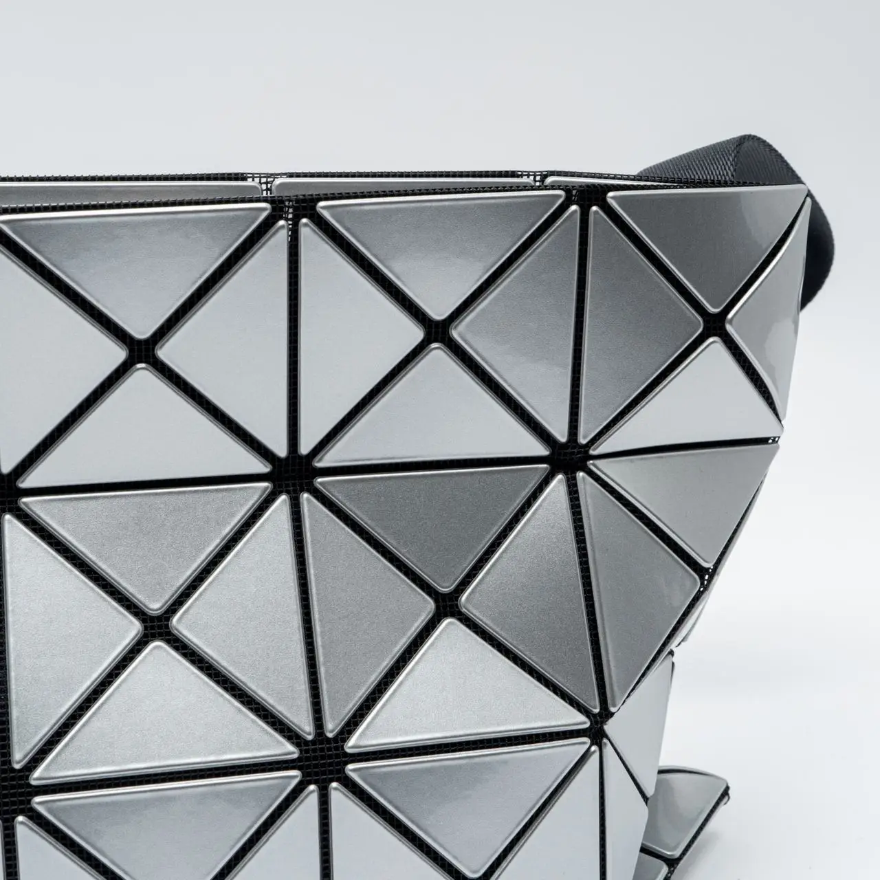 Bao Bao Issey Miyake Lucent Metallic Shoulder Bag Silver 6x4 
