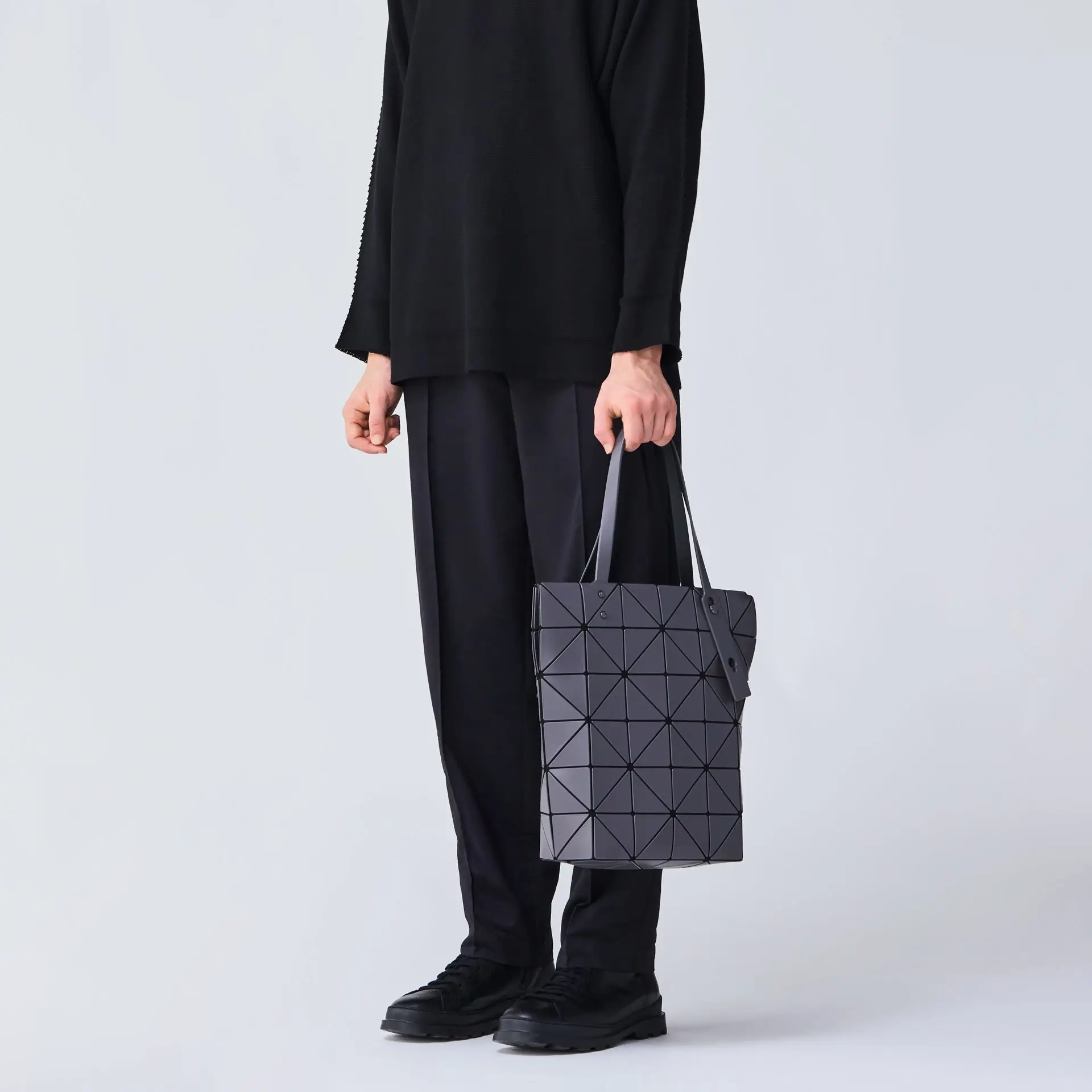 Bao Bao Issey Miyake Blocky Tote Bag Charcoal Grey – voilà.id