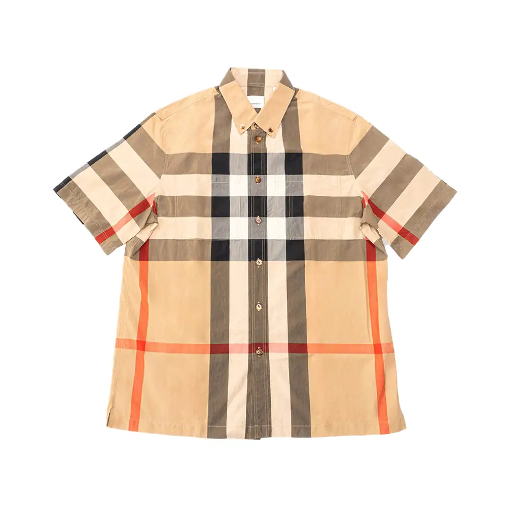 GEbee404 ハサむ Wool Check Pullover Shirt 