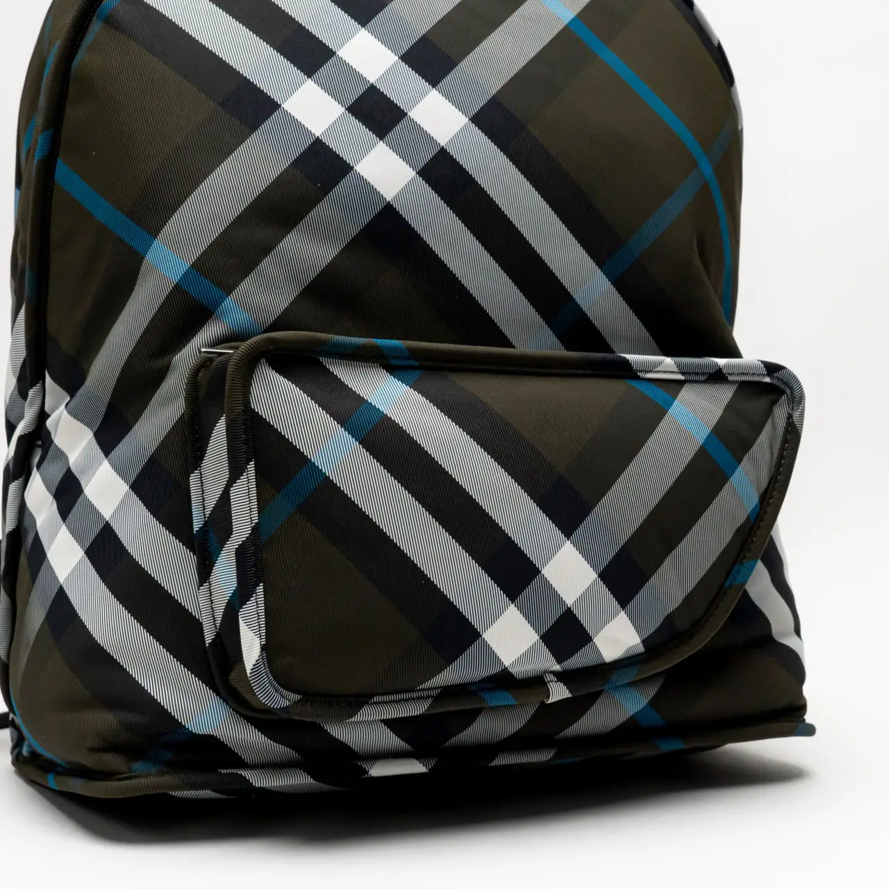Burberry  Shield Check Nylon Backpack Grey Burberry Shield Backpack Checkered Linchen Polyamide New | eBay main image 2