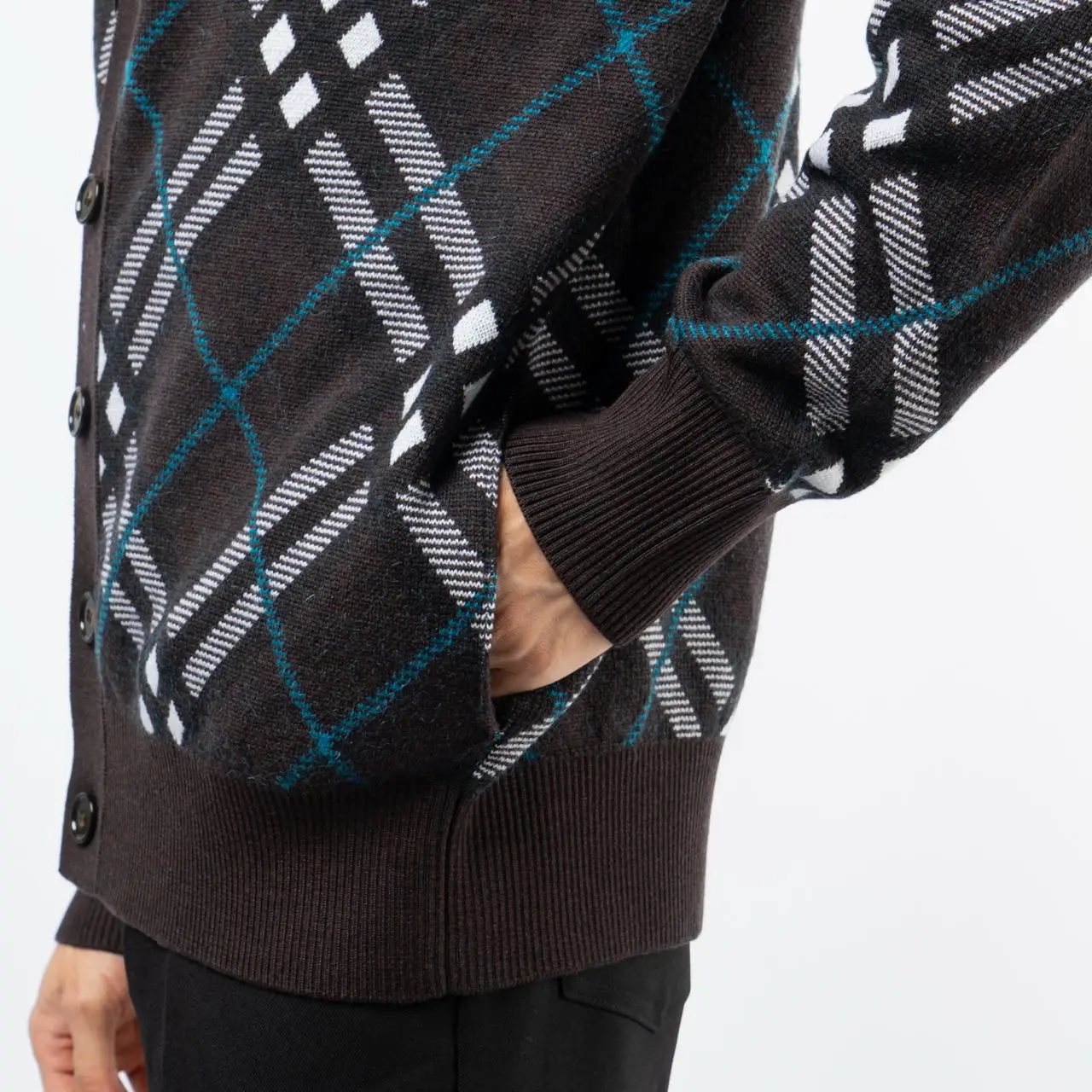 Burberry Check Wool Mohair Blend Cardigan Snug –