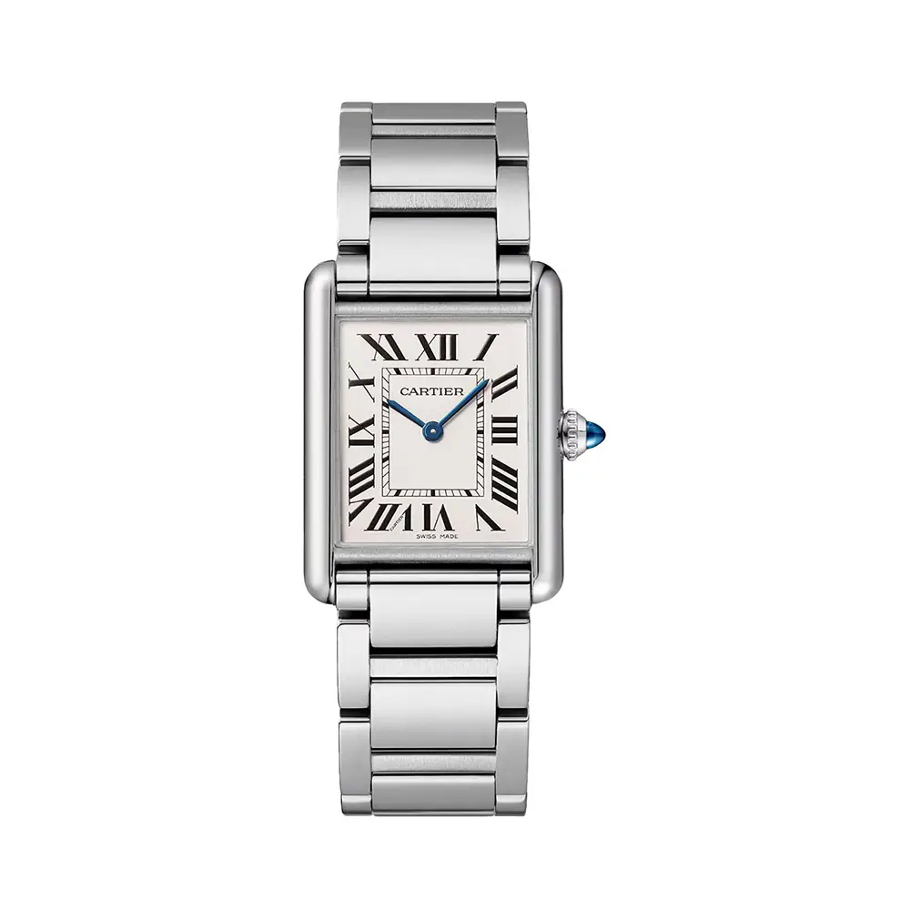 Cartier Tank Must Large 34 WSTA0106 Silvered Bracelet Steel