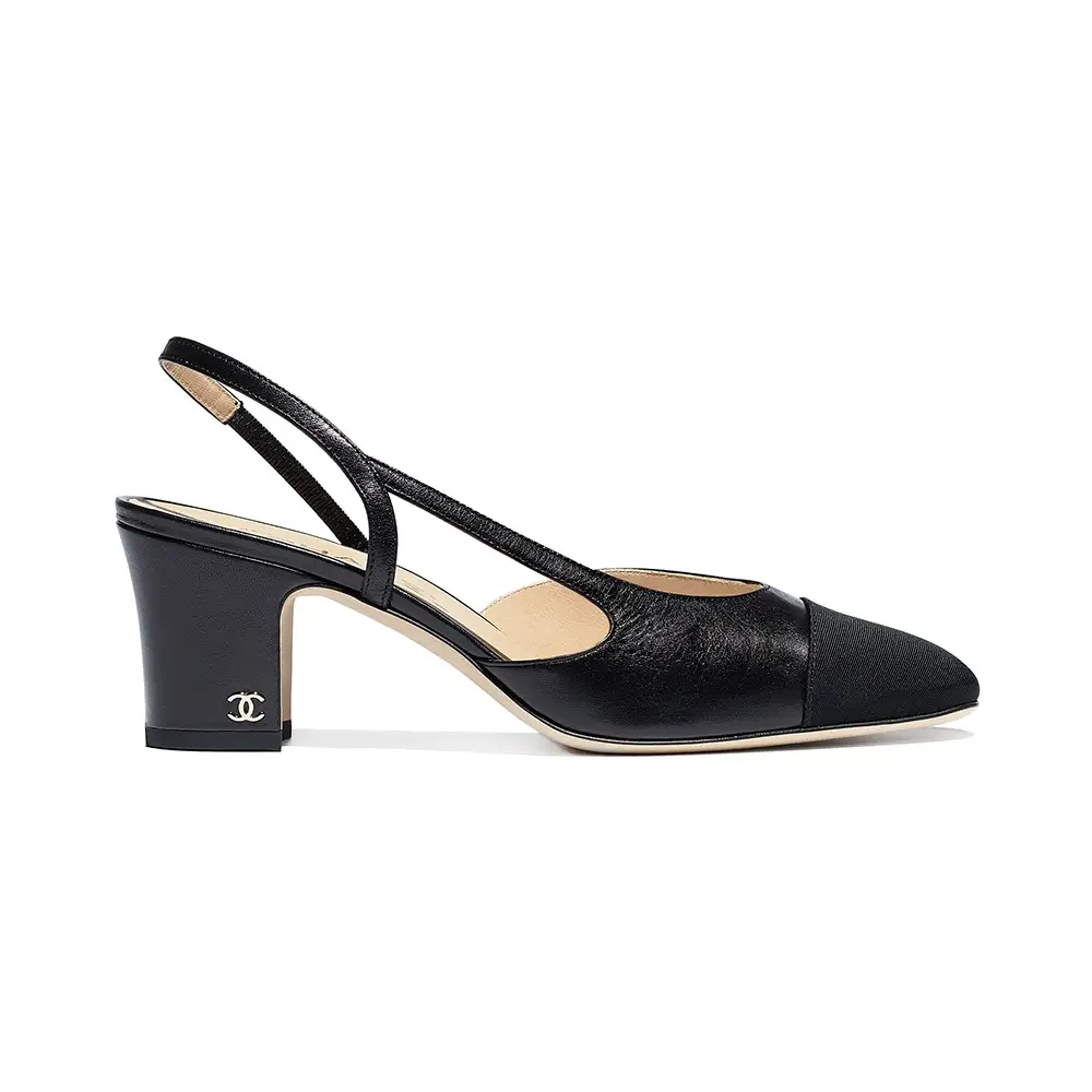 Sepatu Chanel Slingback Heel Chanel Slingback Chanel Purple Shoes