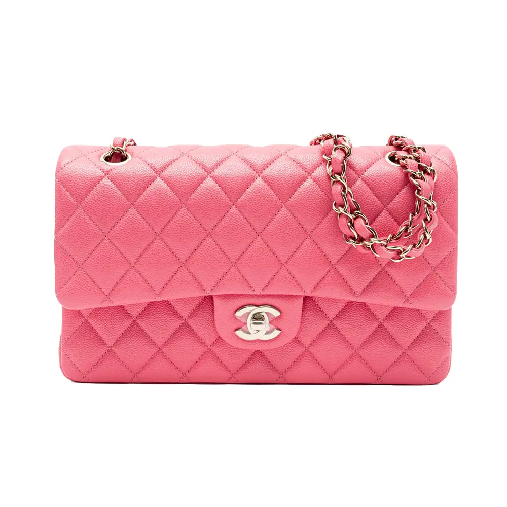 Chanel Medium Classic Handbag Pink Caviar Lghw –