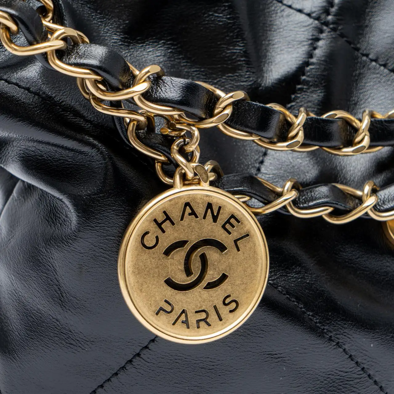 CEL-CEL SYMBOL “C” 2WAY BAG SMALL Chanel C 22 Small Handbag Black 