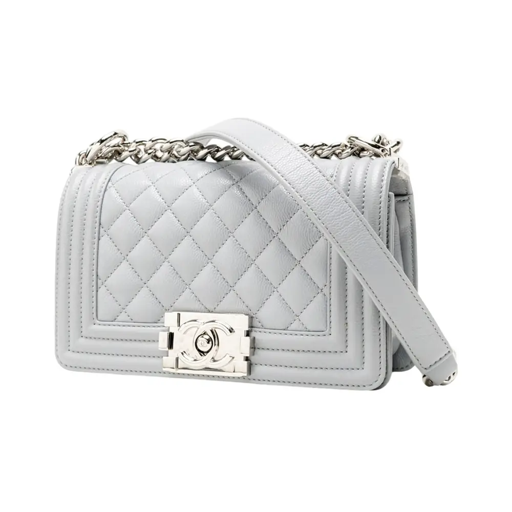 Chanel Boy Bag Grey Street Style Chanel Purse Boy Bag Street Style