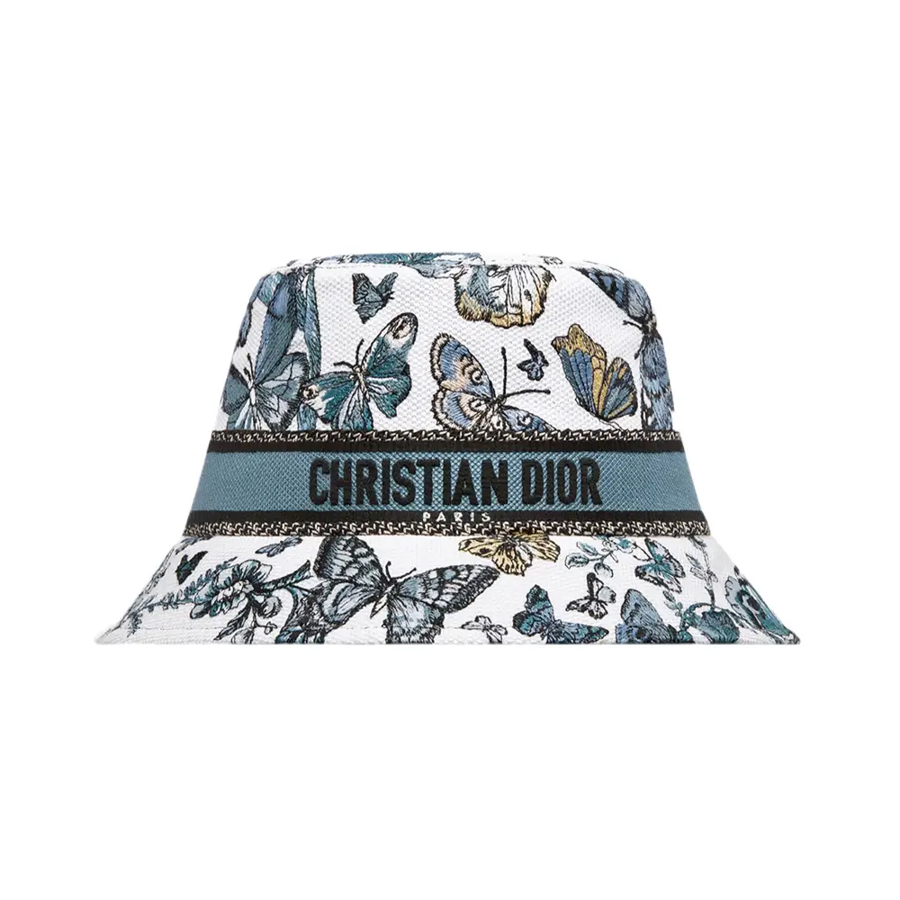 Christian Dior Toile De Jouy Embroidered Bucket Hat BRAND NEW CHRISTAIN DIOR Dioriviera Toile De Jouy Bucket Hat  main image 4