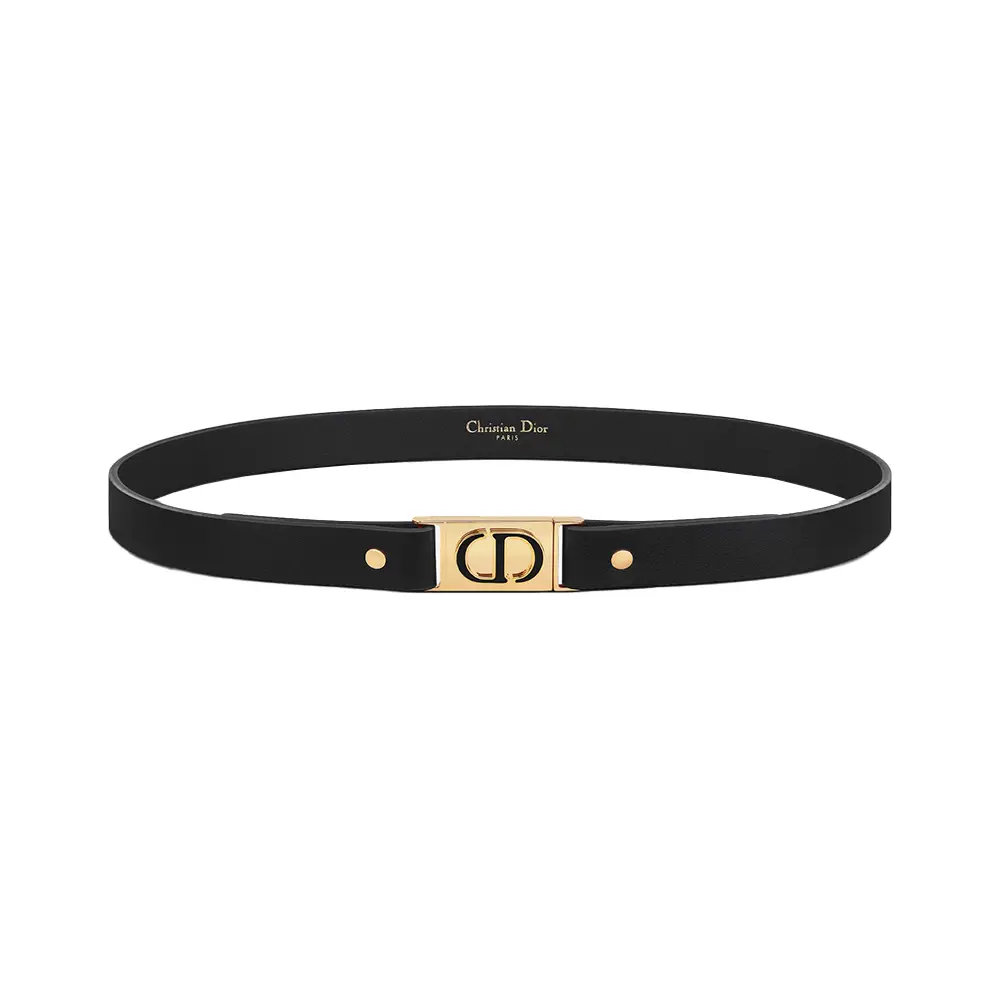 30 Montaigne Treasure Belt 20mm Smooth Calfskin Leather Black