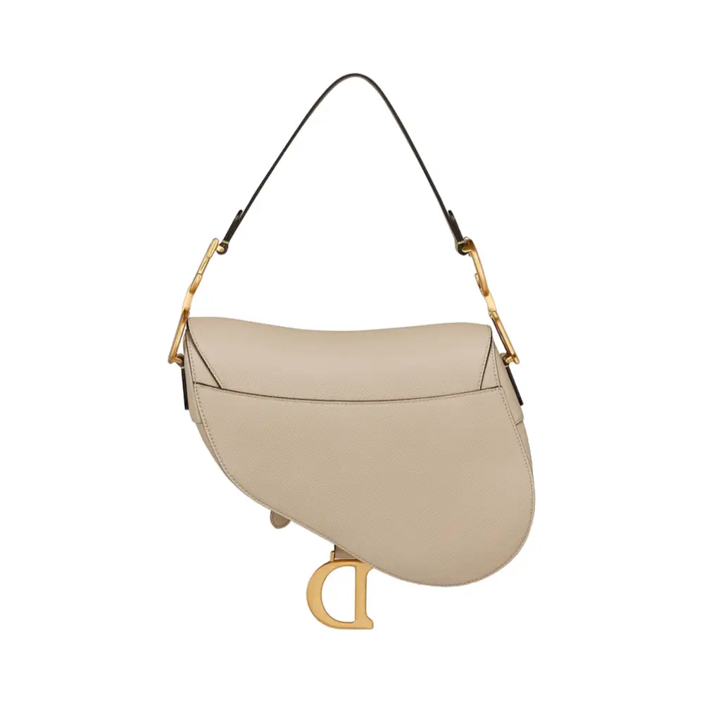 Christian Dior Saddle Medium Bag Sand Grained Calfskin –