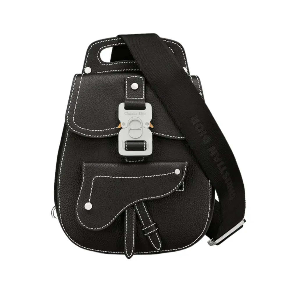 Christian Dior Gallop Sling Bag Grained Calfskin Black –