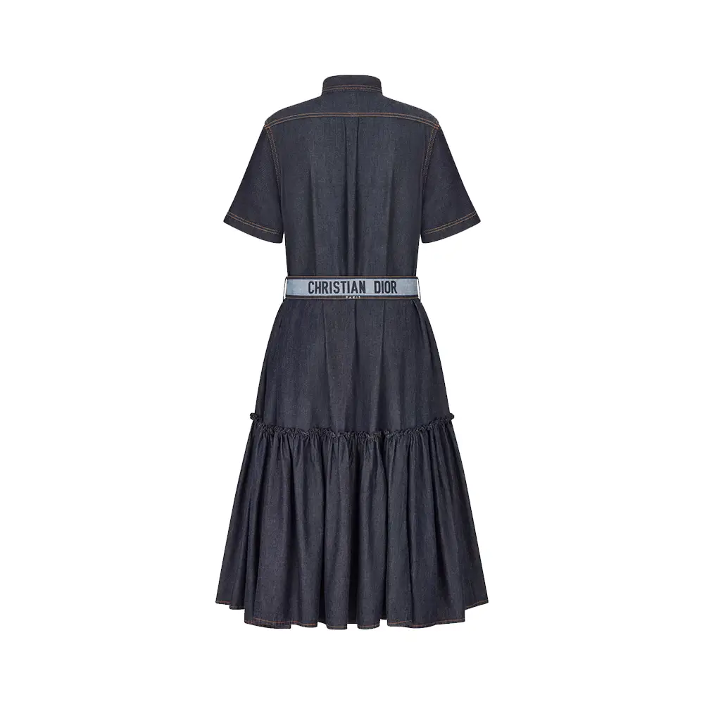Christian Dior Denim Couture Shirt Dress Denim Blue  voil.id