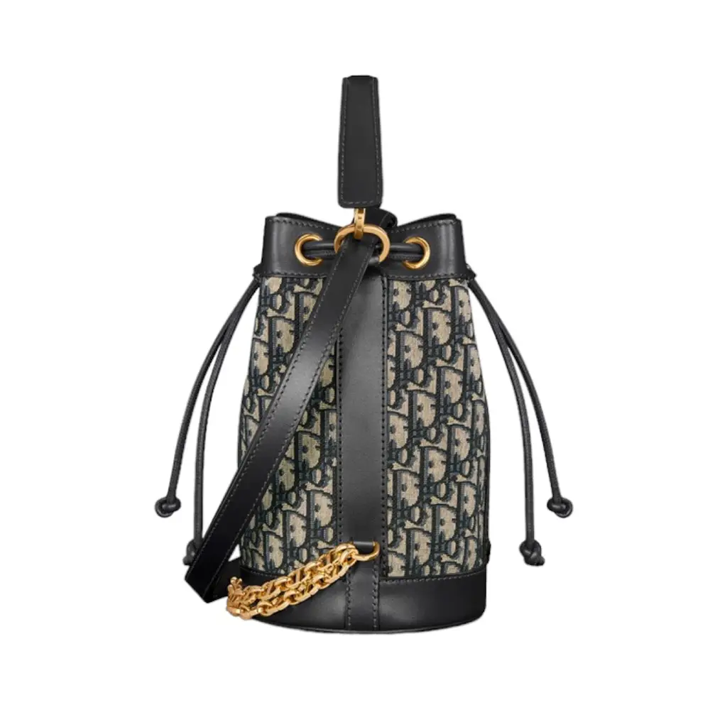 Christian Dior Small Backpack Oblique Jacquard Blue Multi –