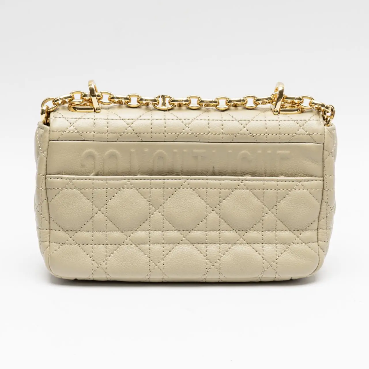 Christian Dior Small D Caro Bag Supple Cannage Calfskin Beige 