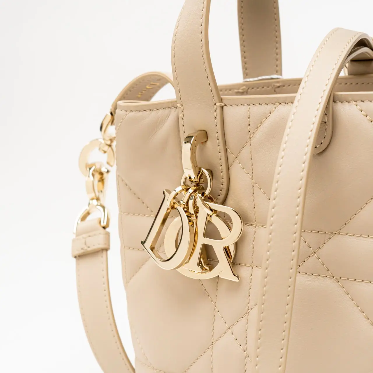 Christian Dior Small D Toujours Vertical Tote Bag Macrocannage 