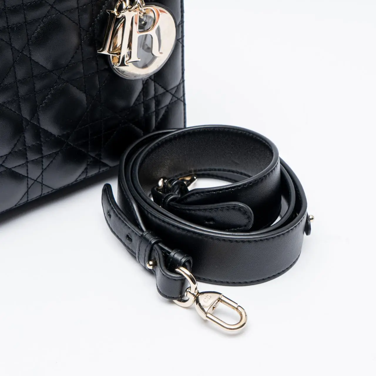 Christian Dior Small Lady D My ABC Bag Cannage Lambskin Black 