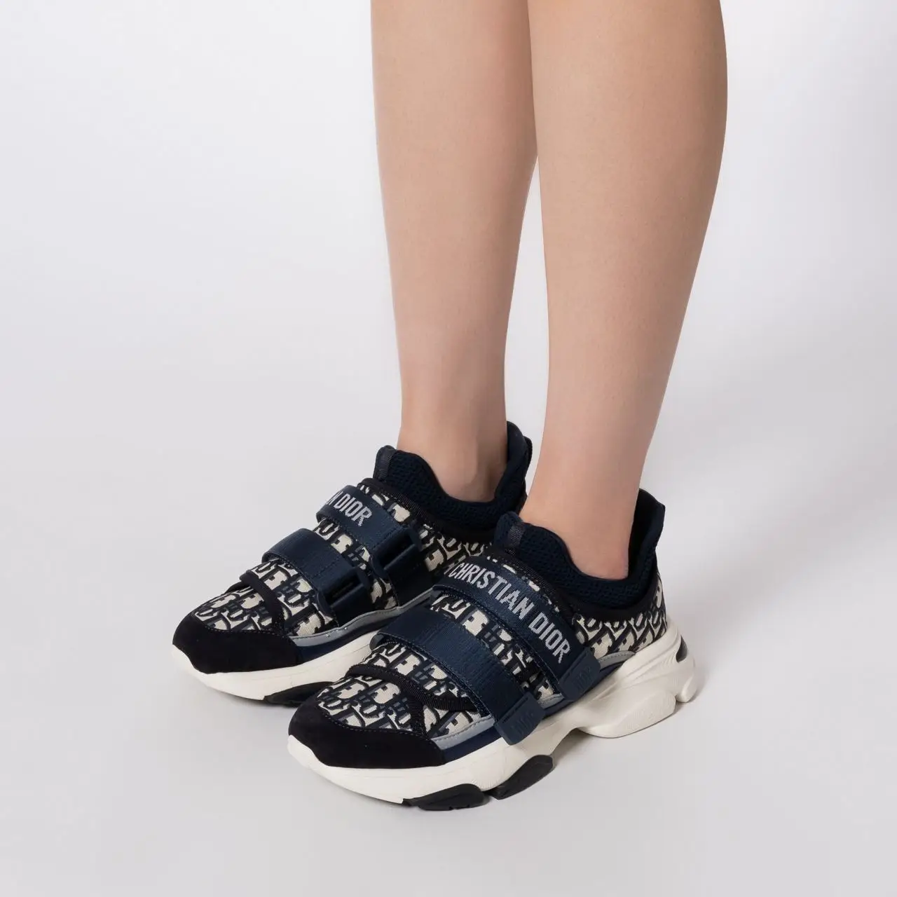 Christian Dior D-Wander Sneakers Oblique Technical Fabric Deep