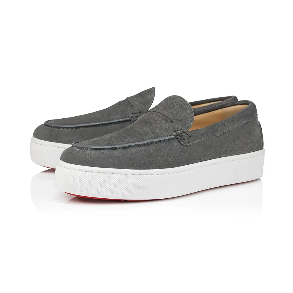 Christian Louboutin Paqueboat Suede Boat Shoes Grey – voilà.id display picture 3