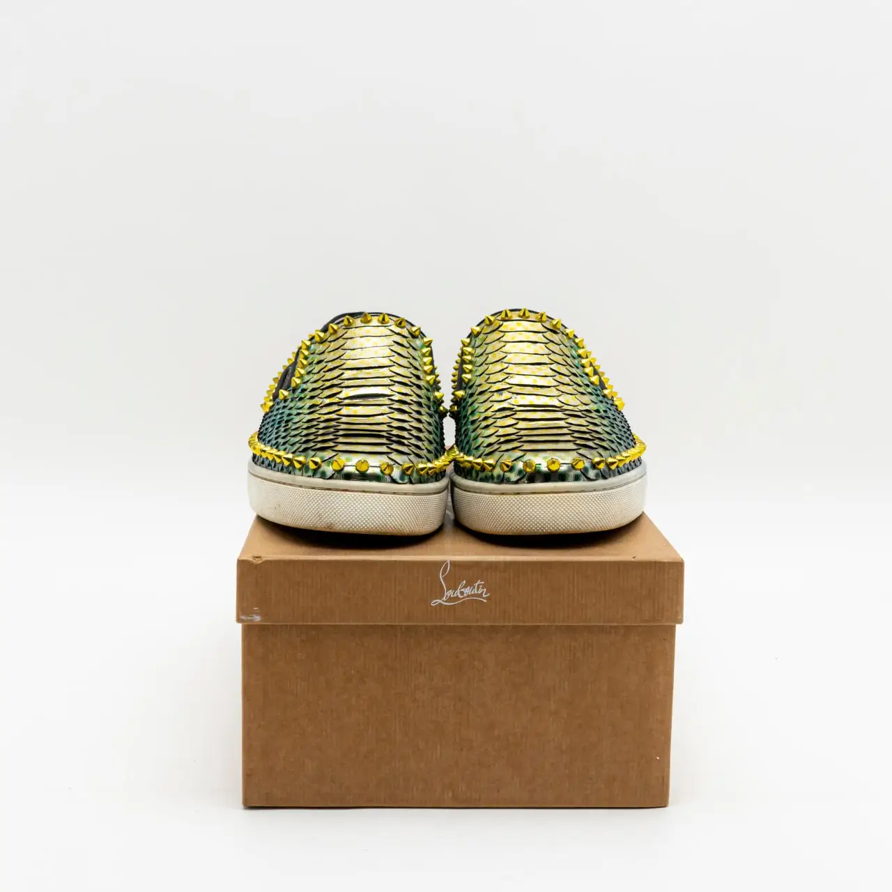 Christian Louboutin Roller Boat Spikes Python White/Multiple  display picture 2