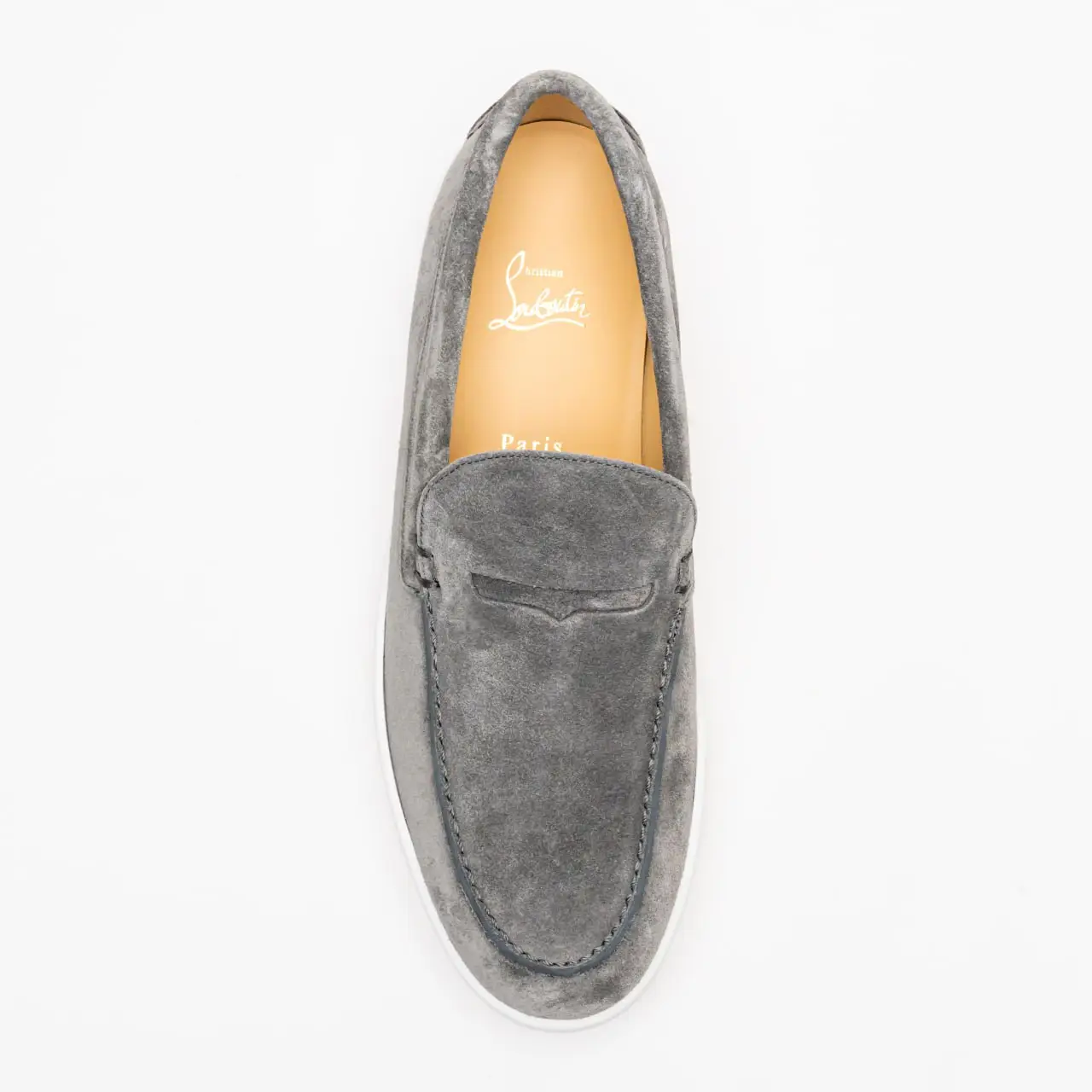Christian Louboutin Paqueboat Suede Boat Shoes Grey – voilà.id display picture 1