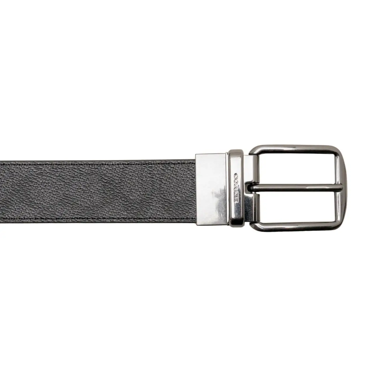 Coach Gunmetal Square Belt Buckle COACH Signature C Buckle Cut-To-Size Reversible Belt QB  main image 4