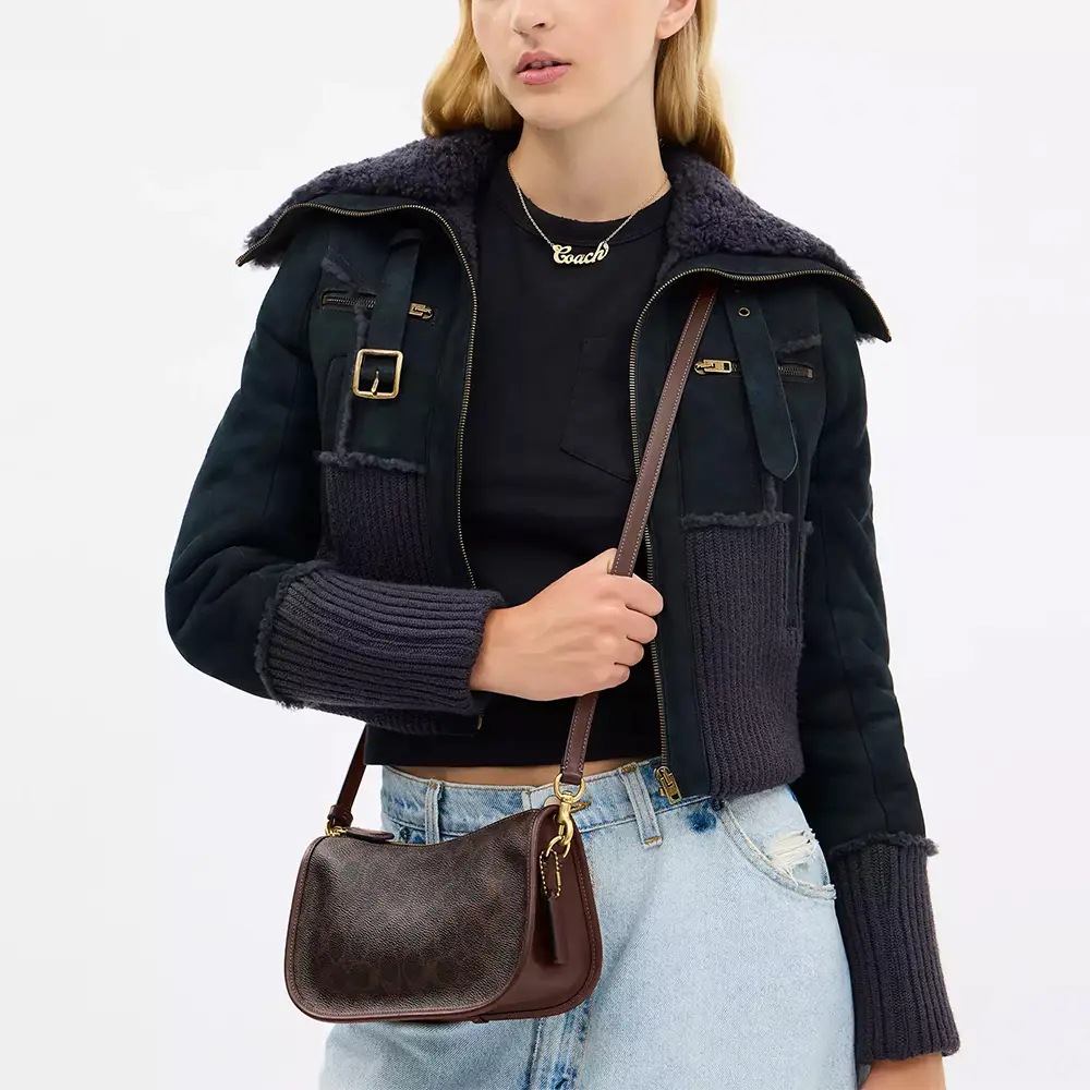 COACH Waverly Soho Leather Handbag Navy COACH WAVERLY BAG 