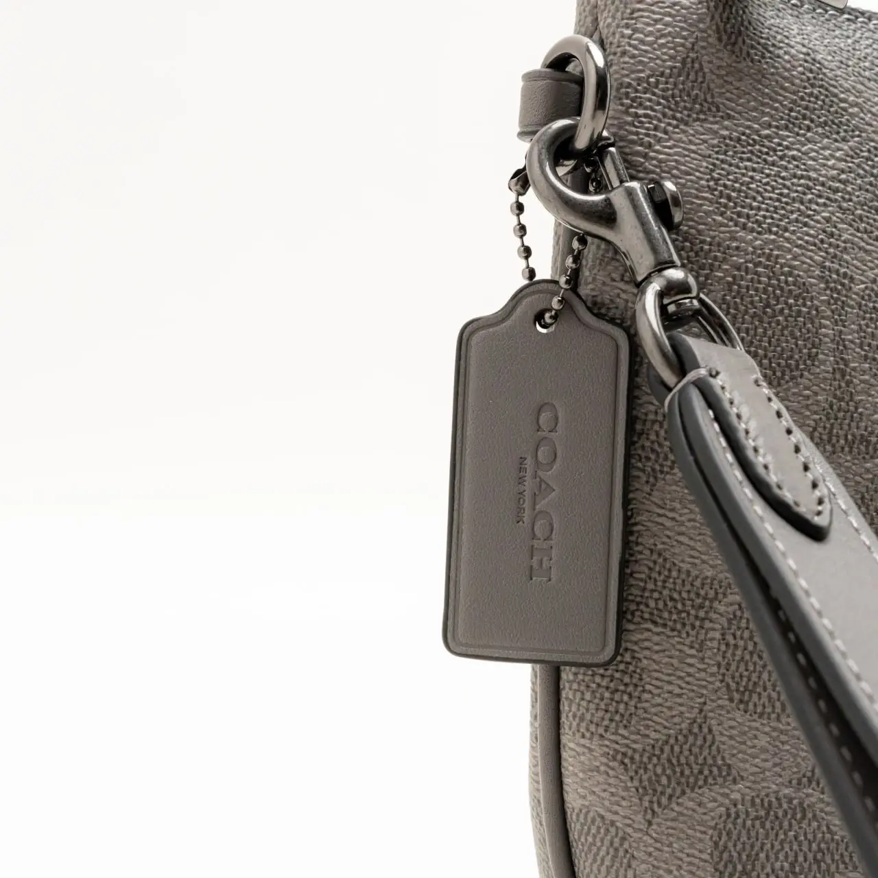 Rare Coach Signature gray Drawstring Bag Coach mini signature 